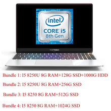 Load image into Gallery viewer, 15.6"  Laptop Russian Win10/ laser keyboard Intel i7-4500U/6500U I5 8250U 8G/16G RAM DDR4 1024G SSD metal shell Backlit keyboard