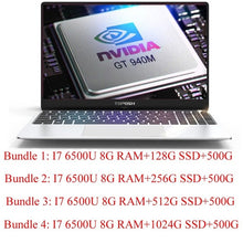Load image into Gallery viewer, 15.6"  Laptop Russian Win10/ laser keyboard Intel i7-4500U/6500U I5 8250U 8G/16G RAM DDR4 1024G SSD metal shell Backlit keyboard
