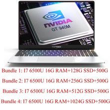 Load image into Gallery viewer, 15.6"  Laptop Russian Win10/ laser keyboard Intel i7-4500U/6500U I5 8250U 8G/16G RAM DDR4 1024G SSD metal shell Backlit keyboard
