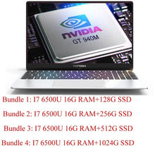Load image into Gallery viewer, 15.6"  Laptop Russian Win10/ laser keyboard Intel i7-4500U/6500U I5 8250U 8G/16G RAM DDR4 1024G SSD metal shell Backlit keyboard