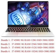 Load image into Gallery viewer, 15.6"  Laptop Russian Win10/ laser keyboard Intel i7-4500U/6500U I5 8250U 8G/16G RAM DDR4 1024G SSD metal shell Backlit keyboard