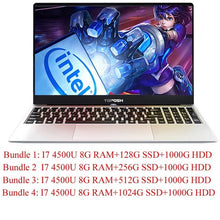 Load image into Gallery viewer, 15.6"  Laptop Russian Win10/ laser keyboard Intel i7-4500U/6500U I5 8250U 8G/16G RAM DDR4 1024G SSD metal shell Backlit keyboard