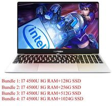 Load image into Gallery viewer, 15.6"  Laptop Russian Win10/ laser keyboard Intel i7-4500U/6500U I5 8250U 8G/16G RAM DDR4 1024G SSD metal shell Backlit keyboard